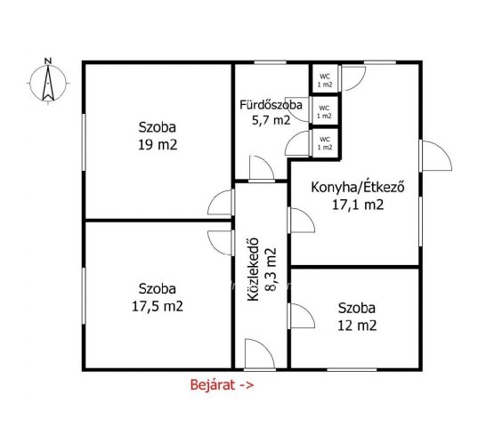 Eladó családi ház, Tiszaújvárosban 43 M Ft, 3 szobás