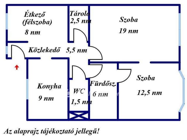 Eladó téglalakás, Gyulán 44.2 M Ft, 2+1 szobás