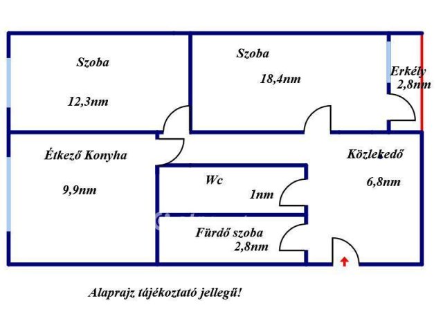 Eladó téglalakás, Jászberényben 33.7 M Ft, 2 szobás