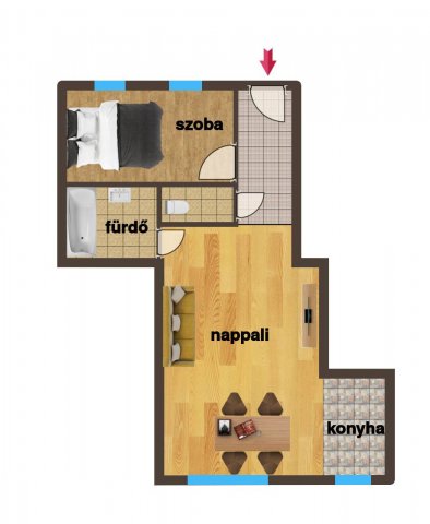 Kiadó téglalakás, albérlet, Szombathelyen 120 E Ft / hó