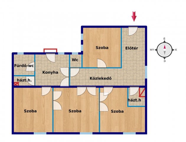 Eladó téglalakás, Pécsett 74.9 M Ft, 4 szobás