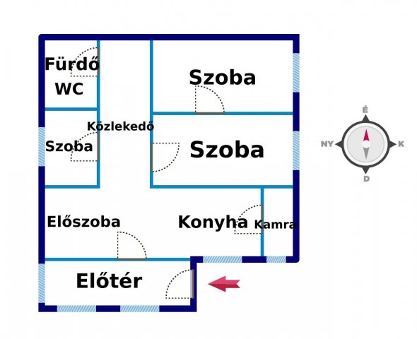 Eladó családi ház, Kiskunfélegyházán 21 M Ft, 3 szobás