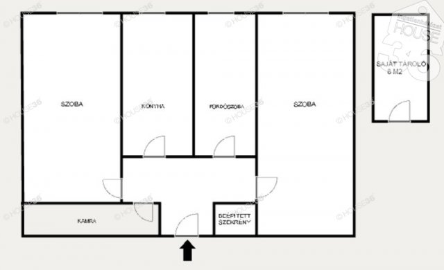 Eladó téglalakás, Kecskeméten 34.4 M Ft, 2 szobás