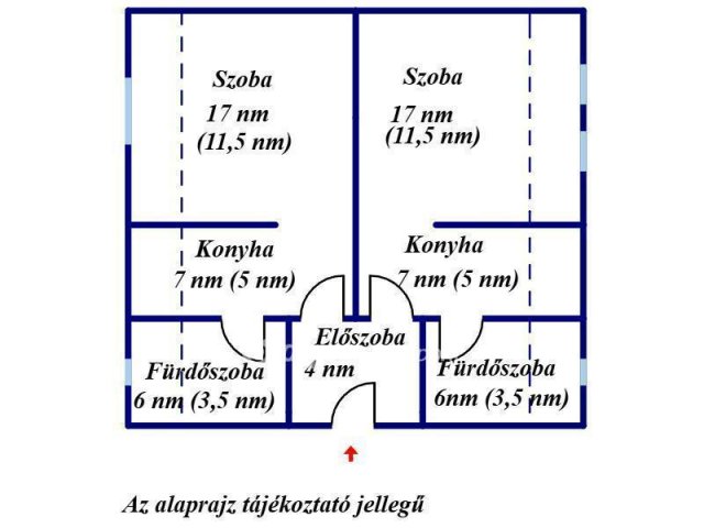 Eladó téglalakás, Gyulán 37.5 M Ft, 2 szobás