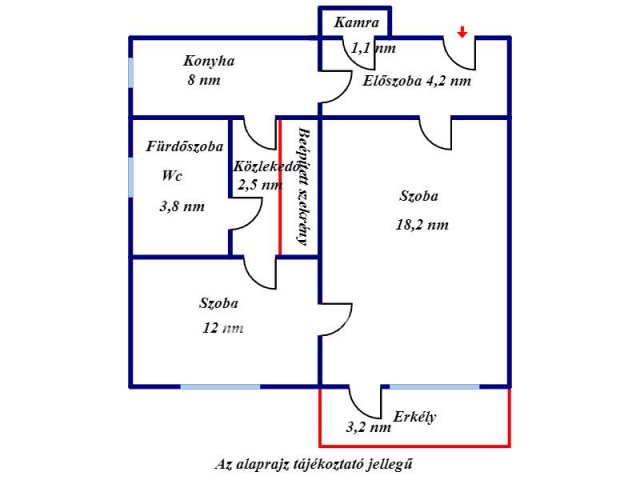 Eladó téglalakás, Mezőtúron 16 M Ft, 2 szobás