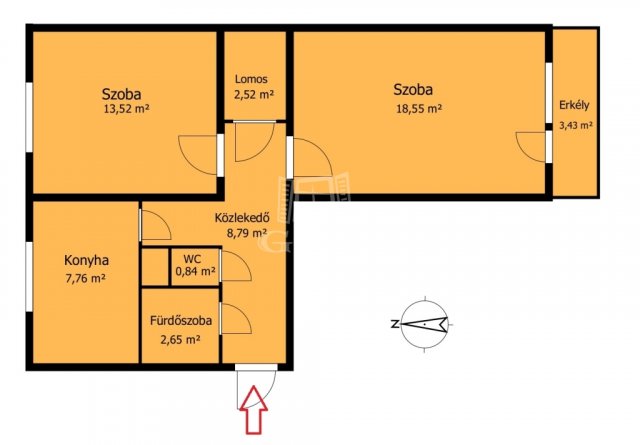 Eladó panellakás, Miskolcon 25.7 M Ft, 2 szobás