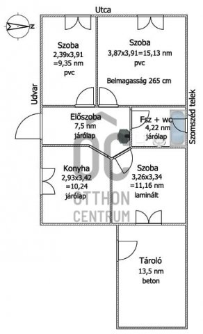 Eladó családi ház, Makón 13.5 M Ft, 3 szobás