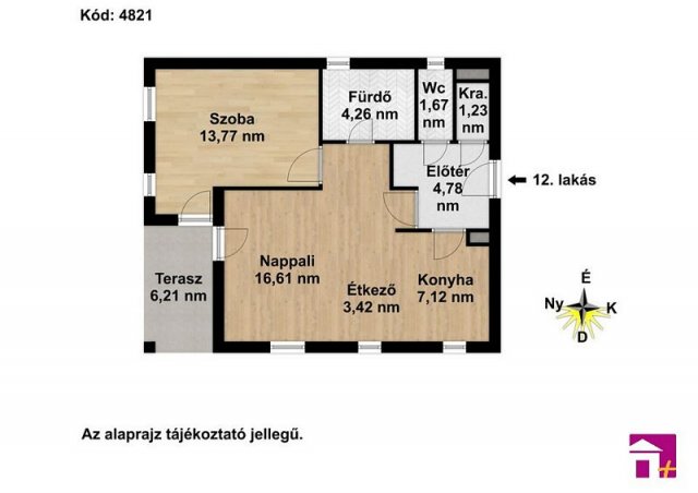 Eladó téglalakás, Érden 88.6 M Ft, 2 szobás