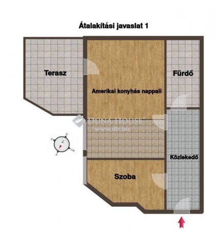 Eladó téglalakás, Budapesten, IV. kerületben 48.6 M Ft, 1 szobás