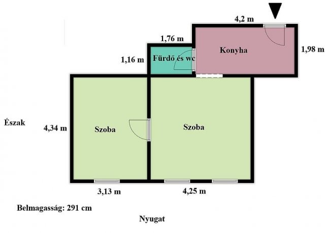 Eladó téglalakás, Budapesten, IV. kerületben 55 M Ft, 2 szobás
