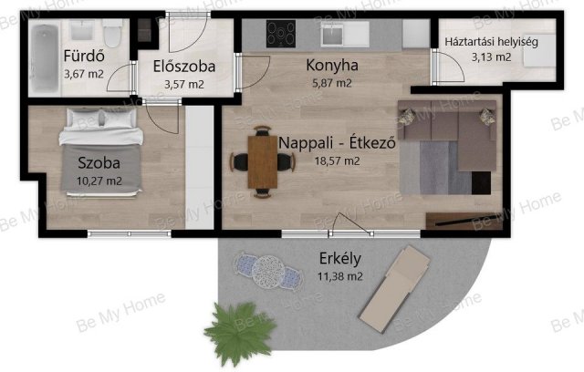 Eladó téglalakás, Budapesten, III. kerületben 74 M Ft, 2 szobás