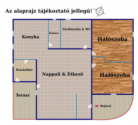 Eladó családi ház, Dunaharasztin 39.9 M Ft, 3 szobás