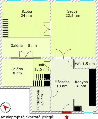 Eladó téglalakás, Budapesten, VI. kerületben 82.5 M Ft, 2 szobás