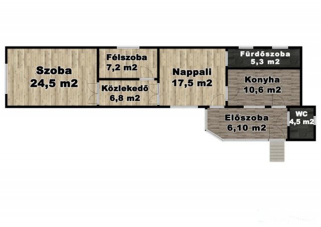 Eladó sorház, Debrecenben 90 M Ft, 2+1 szobás