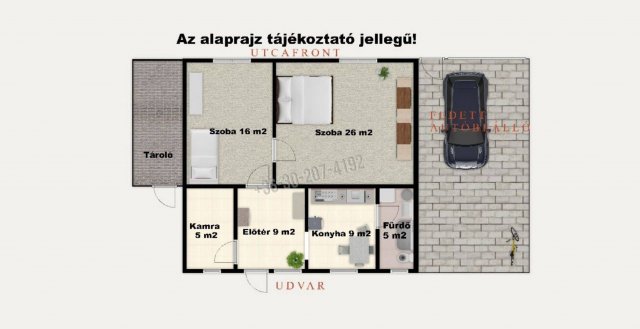 Eladó családi ház, Mindszenten 14.9 M Ft, 2 szobás