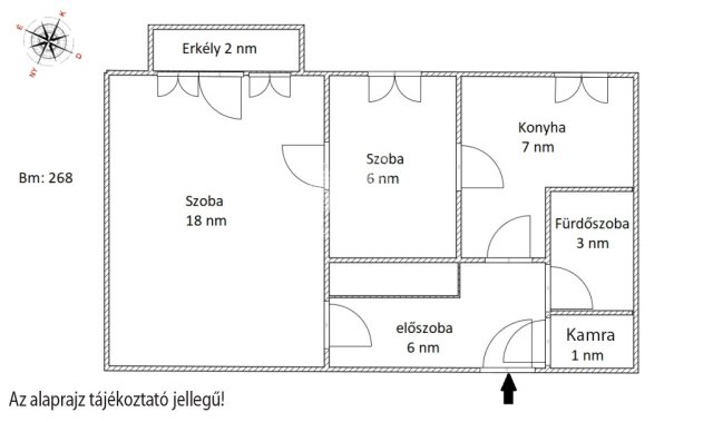 Eladó téglalakás, Vácon 35.9 M Ft, 1+1 szobás