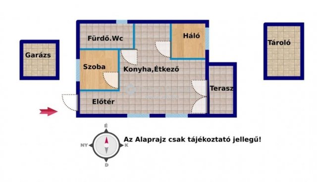 Eladó családi ház, Felsőpakonyban, Karinthy utcában 52 M Ft