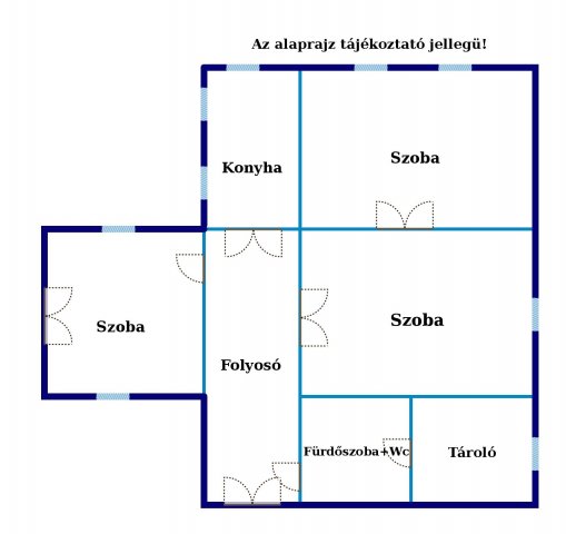 Eladó családi ház, Tataházán 6.5 M Ft, 3 szobás