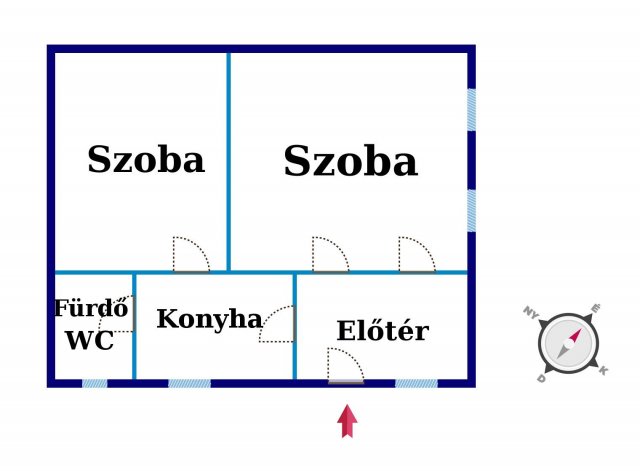 Eladó családi ház, Kiskunfélegyházán 14.9 M Ft, 2 szobás