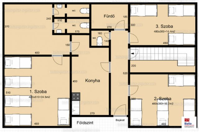 Kiadó családi ház, albérlet, Kerepesen 1800 E Ft / hó, 8 szobás