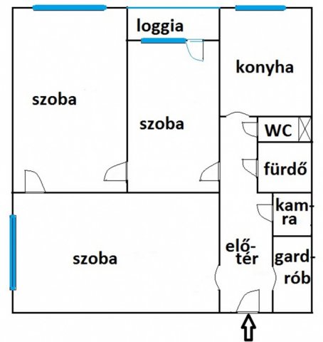 Eladó téglalakás, Budapesten, XV. kerületben 72 M Ft, 2+1 szobás
