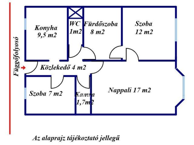 Eladó téglalakás, Gyulán 43.4 M Ft, 2+1 szobás