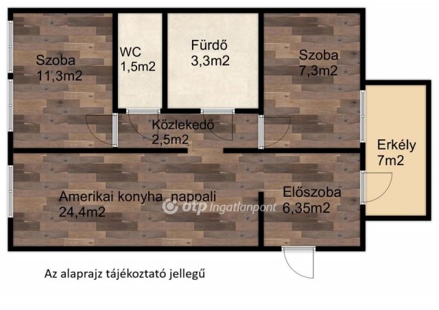 Eladó téglalakás, Nyíregyházán 67.9 M Ft, 1+1 szobás