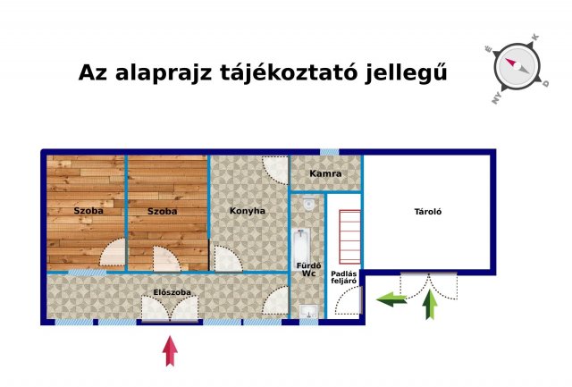 Eladó családi ház, Nagyszokolyon 10 M Ft, 2 szobás