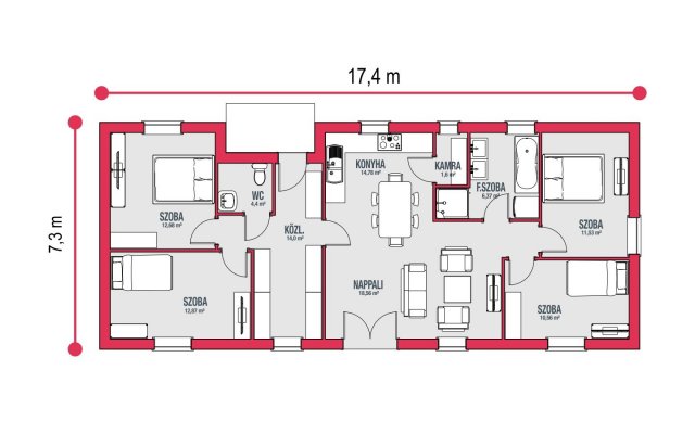 Eladó családi ház, Cegléden 54.8 M Ft, 5 szobás