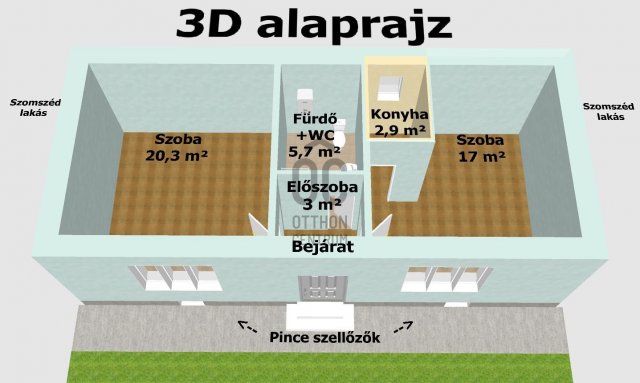 Eladó téglalakás, Egerben 38 M Ft, 2 szobás