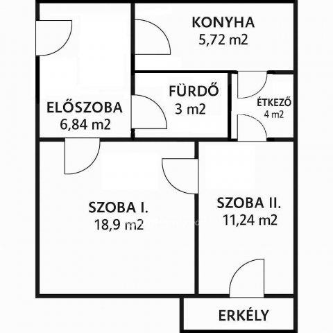 Eladó téglalakás, Tiszavasváriban 13.5 M Ft, 1+1 szobás