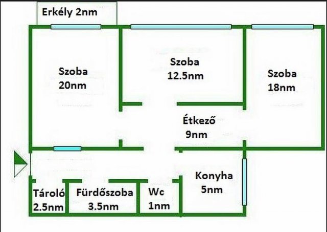 Eladó panellakás, Dunakeszin 58.5 M Ft, 3 szobás