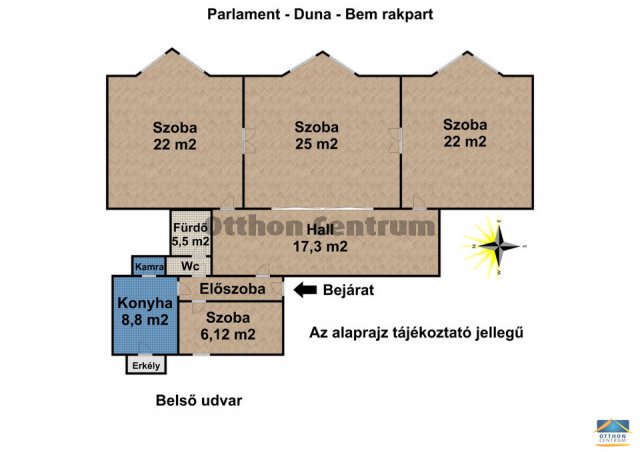 Eladó téglalakás, Budapesten, I. kerületben 310 M Ft, 4 szobás