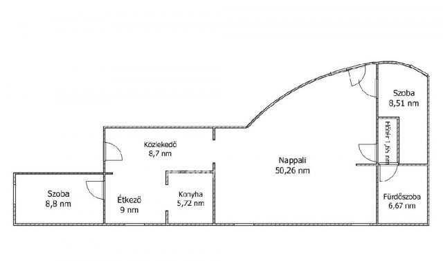 Eladó téglalakás, Szegeden 59.9 M Ft, 2+1 szobás