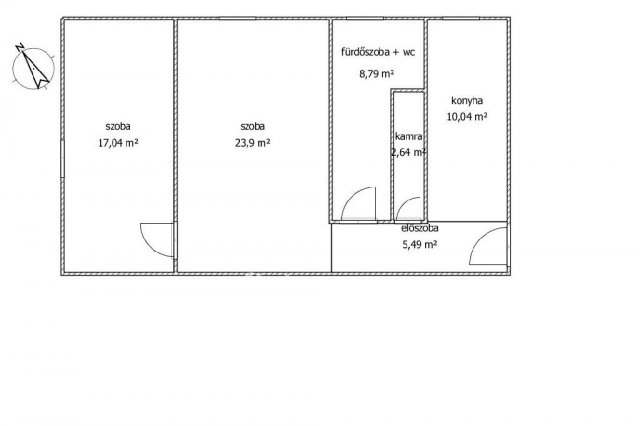 Eladó téglalakás, Komlón 15.3 M Ft, 2 szobás