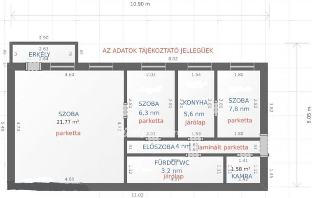 Eladó panellakás, Balassagyarmaton 24 M Ft, 1+2 szobás