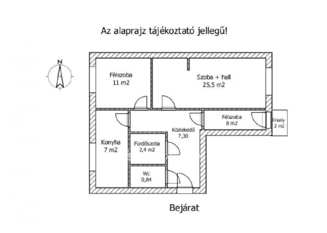 Eladó panellakás, Győrött 47.99 M Ft, 1+2 szobás