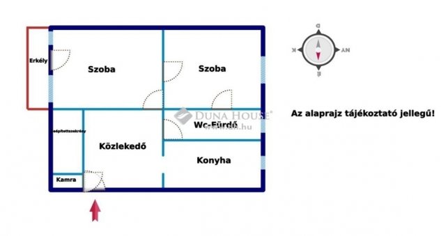 Eladó téglalakás, Nagykanizsán 22.1 M Ft, 2 szobás