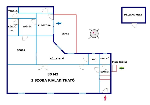 Eladó családi ház, Tiszaalpáron 22.9 M Ft, 2 szobás