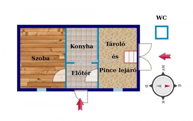 Eladó nyaraló, Polgárdin 12.9 M Ft, 1 szobás