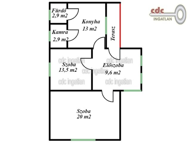 Eladó családi ház, Táborfalván 22.5 M Ft, 2 szobás