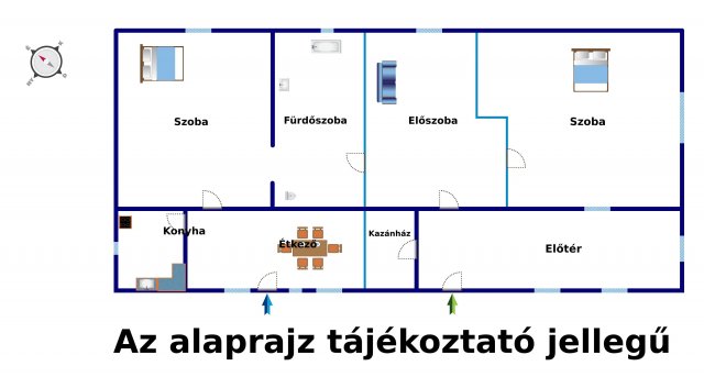 Eladó családi ház, Tápiószentmártonon 11 M Ft, 2 szobás