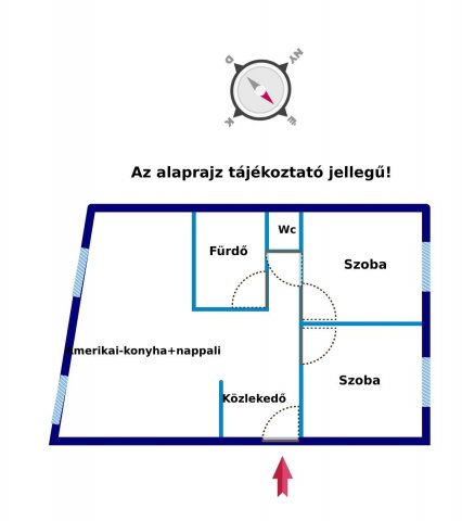 Eladó téglalakás, Nagykanizsán 35.9 M Ft, 1+2 szobás