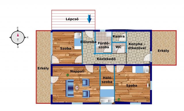 Eladó téglalakás, Kistarcsán, Szabadság úton 66.8 M Ft