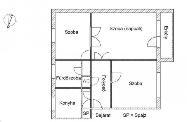 Eladó téglalakás, Encsen 26 M Ft, 3 szobás