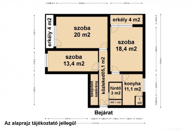 Eladó téglalakás, Orosházán 25.5 M Ft, 3 szobás