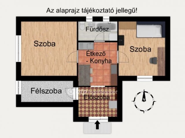 Eladó családi ház, Nyíracsádon 15.5 M Ft, 2+1 szobás