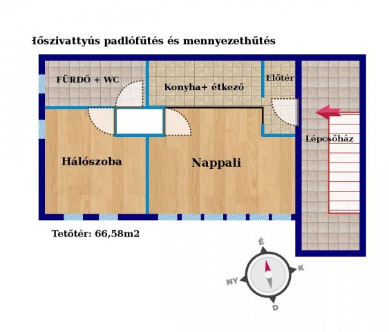 Eladó téglalakás, Jászberényben 55.5 M Ft, 2 szobás