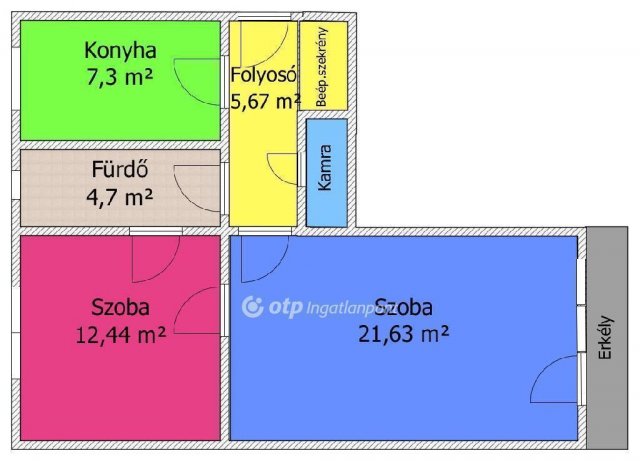 Eladó téglalakás, Salgótarjánban 14.9 M Ft, 2 szobás