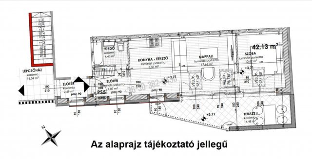 Eladó téglalakás, Vácon 79.8 M Ft, 1+1 szobás